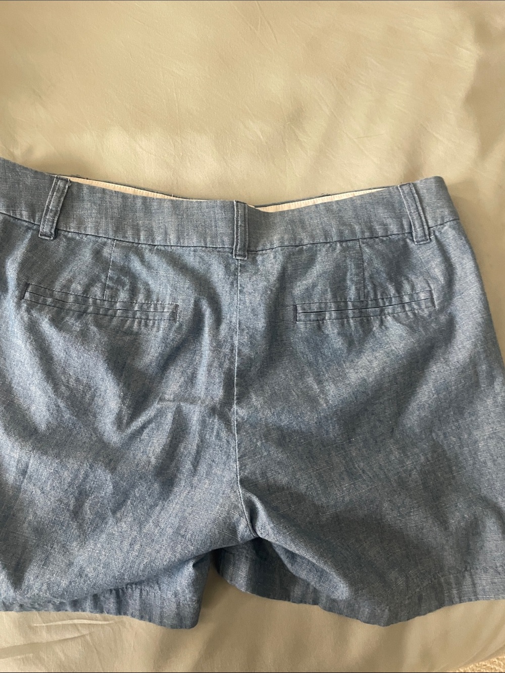 J. Crew Chambray-Light Blue Tailored Women’s Shorts - Picture 4 of 4